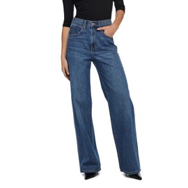 ONLY ONLHOPE Female Wide Cut Jeans High Waist Wide Leg Cut Jeans, Medium blue (medium blue denim)
