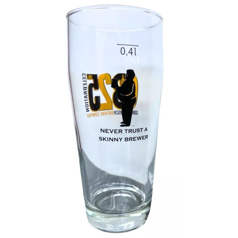 Gordon Biersch 25th Celebration Beer Glass - New Old Stock