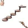 YANJI Hamster Ladder Natural Wood, Hamster Climbing Toy, Wooden Hamster