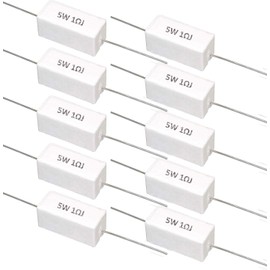 Audiophan Cement Resistor 5W 1Ω Tolerance ±5% 10 Pack