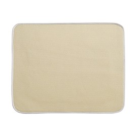 InterDesign iDry Large Kitchen Countertop Absorbent Dish Drying Mat, Wheat/Ivory