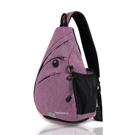 WATERFLY Sling Backpack Sling Bag Small Crossbody Daypack Casual Backpack Chest Bag Rucksack for Men & Women Outdoor Cycling Hiking Travel