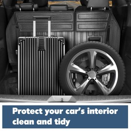 Vanseno Backrest Mat Compatible for 2021-2024 Toyota Sienna 7 Seats Back Seat Protector Trunk Liner All Weather Mat for Sienna 7 Seats Accessories, Black