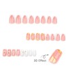 24Pcs Flower Press on Nails Medium Square Fake Nails with