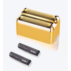 Replacement Foil and Cutter,Double Foil Shaver Replacement Head Compatible with BaBylissPRO Barberology FXFS2 Shaver,Gold