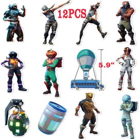 12 Pack Battle Gaming Video Game Hanging Swirls Party Decorations, Game Birthday Party Decorations for Kids Boys