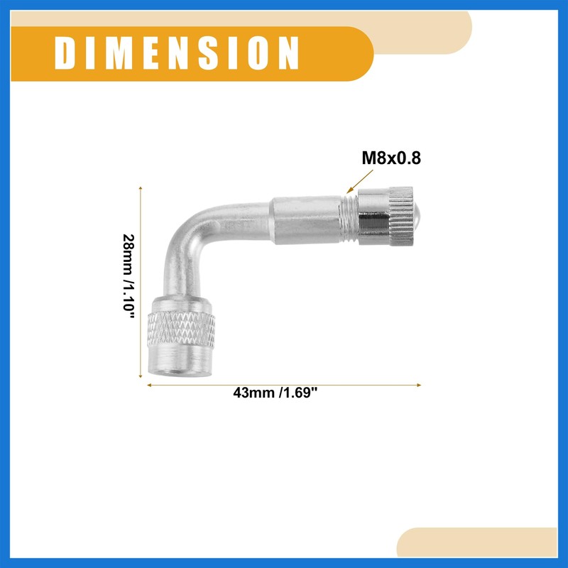 VekAuto 1 Set 90-Degree Universal Tire Valve Stem Extenders Extension