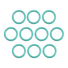 uxcell Fluorine Rubber O-Rings, 8mm OD 6mm ID 1mm Width FKM Seal Gasket for Machinery Plumbing, Green, Pack of 10