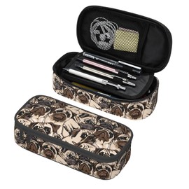 GVGOAGL Funny Pug Dog Pencil Case Organizer Big Capacity Pencil Pouch Stationery With Zipper School Supplies Pencil Bag For Girls Boys Office