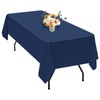 Teruntrue 1 Pack Dark Blue Polyester Tablecloth for 8 Ft