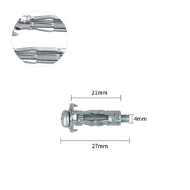 20Pcs Hollow Wall Anchor for M4,Plasterboard Fixings,Carbon Steel Drywall Anchor Plugs Expansion Bolts,21MM Heavy Duty Metal Fixings Anchors for Drywall,Wall Fixings
