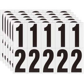 3 inch Adhesive Numbers for Mailbox, House Numbers, Reflective Number Sticker, Mailbox Decals, Address Number, Trash Cans Decal, for Outside (Black/White)