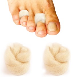 Reppkyh Lambs Wool for Toes Soft Feet Cushion Toe Separator Lambs Wool Corn Cushion Pads Blister Prevention Bunions Callus Remover Cushions