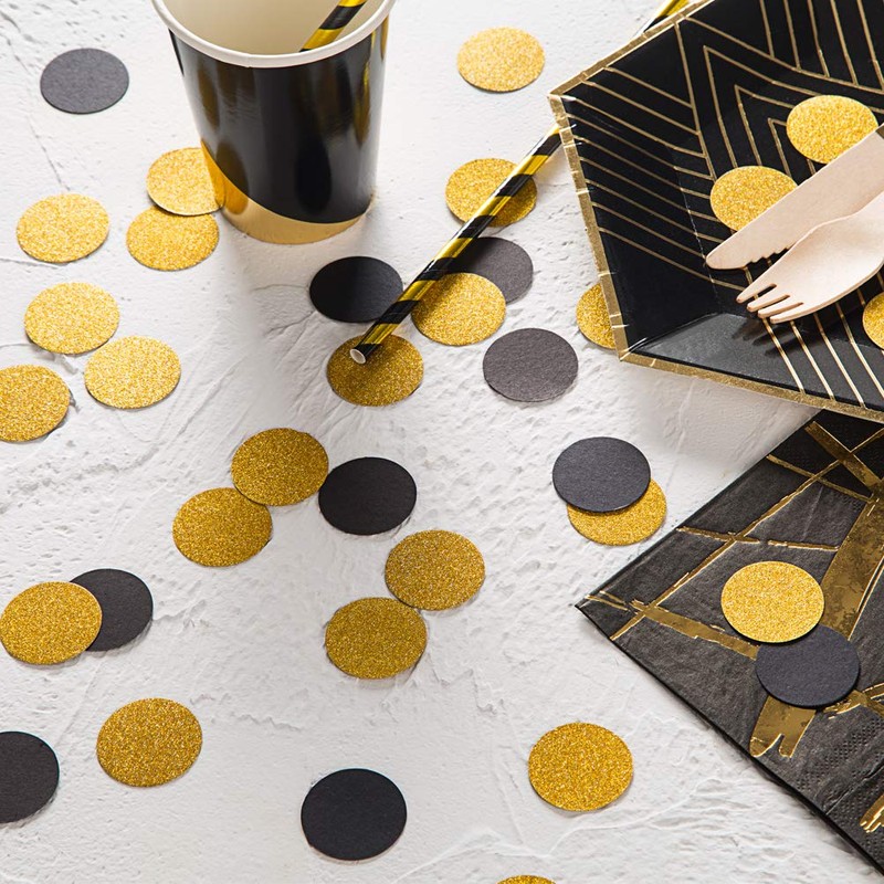 MOWO Glitter Paper Confetti Circles Wedding Party Decor and Table