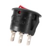 uxcell Red Lamp Backlit On/Off 3 Terminal SPST 2 Position