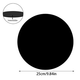 DARENYI 10Pcs Round Acrylic/Plexiglass Sheets, 10 Inch Black Acrylic Boards 0.04 Inch Thick Blank Plexiglass Discs Circle Plastic Sheets for DIY Craft Signs Painting