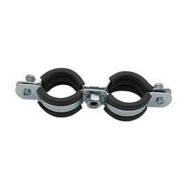 10 x 15-19 mm 3/8 Inch Double Screw Pipe Clamps Galvanised Steel Pipe Clamps Sound Absorbing End