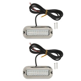 Aramox Luces LED Marinas, 2 Piezas Luces LED Marinas 3.5KW Lámpara Sumergible Submarina para Barco Transom Impermeable(Luz blanca)