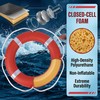 Life Ring Buoy w/ 98.4 FT Floating Rope, Boat &