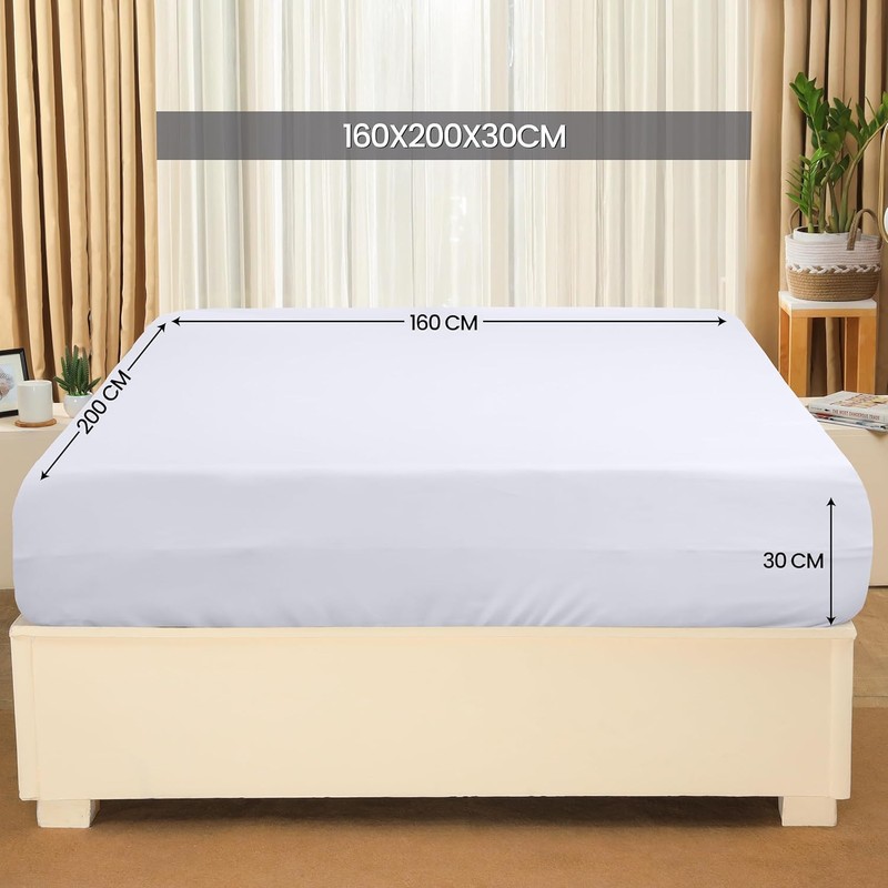 Utopia Bedding Fitted Sheet, Brushed Microfibre, up to 30 cm,
