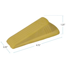 MASTER MANUFACTURING Big Foot ColorStop Floor Doorstop Wedge, Heavy Duty Non-Slip Large Rubber Door Stopper, Match Carpet or Floor Color, Made in the USA, Yellow
