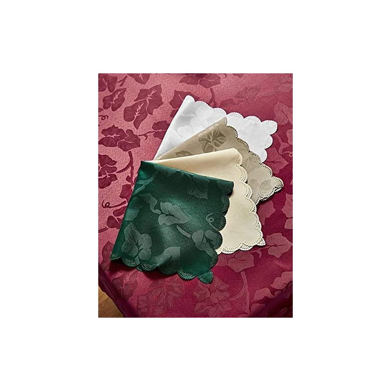 Diana Cowpe IVY LEAF TABLECLOTH CREAM 175cm Round