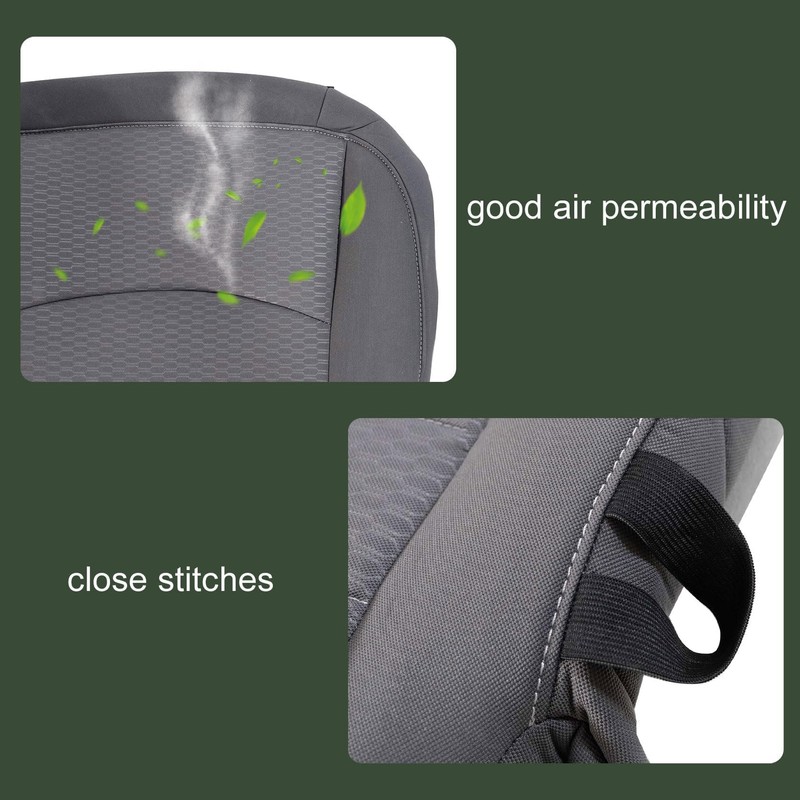 FZJDSD Gray Driver Side Bottom Cloth Seat Cover & Seat