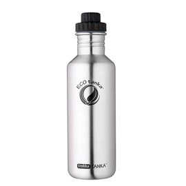 1.0 Litre trekkaTANKA™ Stainless Steel Drinking Bottle by ECOtanka with Reducing Cap, Sustainable Water Bottle for Sports, Outdoors, Fitness, Hiking and Leisure, BPA-Free, Leak-Proof