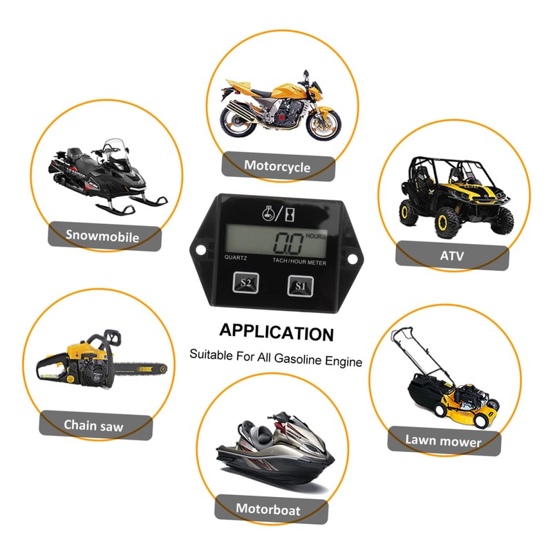 CHILDWEET Engine Motors Accessory Digital Hour Meters Motorcycle Timer Digital