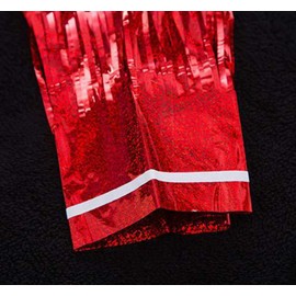 Red Backdrop Streamers AILEXI 2 Pack 1 m x 2 m Metallic Tinsel Foil Fringe Curtains for Photo Booth Party Decor