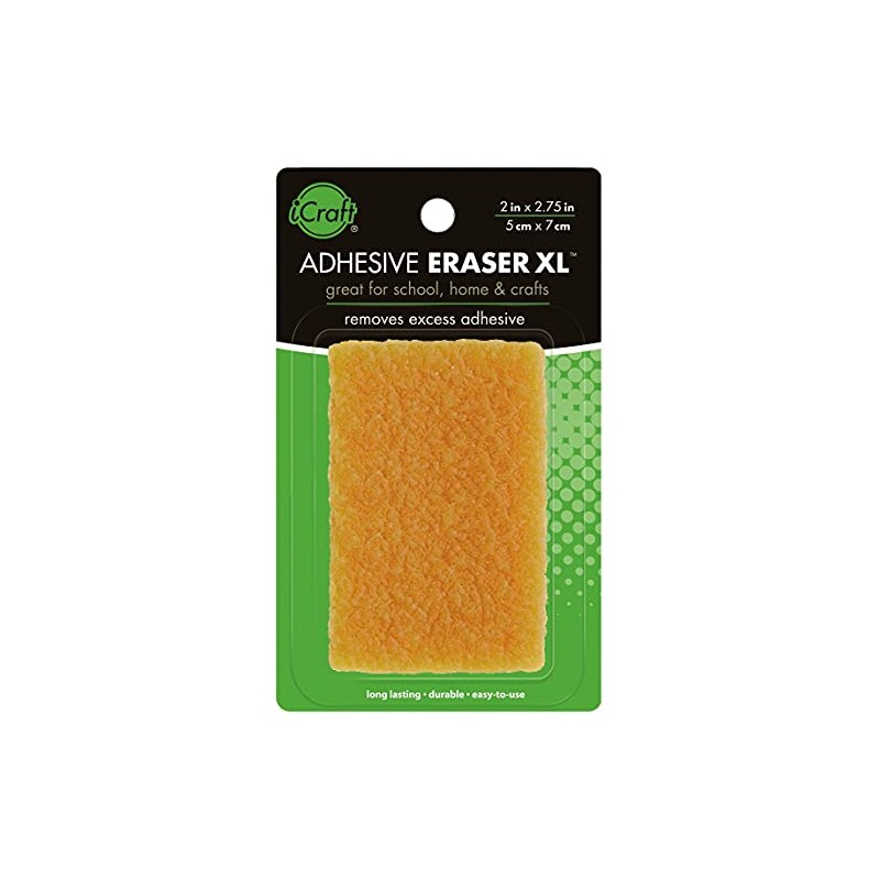 iCraft Adhesive Eraser and Pick-up XL, Yellow, 2" x 2.75"