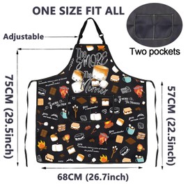 ENSIANTH Camping Apron Smore Lover Gift Camping Cooking Apron the Smore the Merrier Smores Maker Gift Outdoor Baking Grill Apron (24821 Smore Apron)