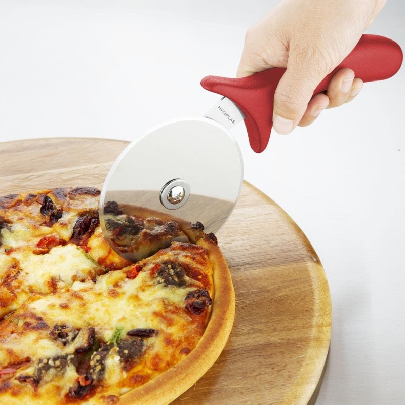 Vogue Pizza Wheel Red 4In Stainless Steel Slicer Handles Commercial