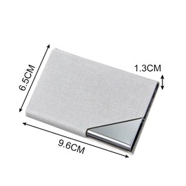 Stainless Steel Pocket Card Case, Business Card Holder Portable Wallets Name Card Case with Magnetic Closure for Men Women - Purple