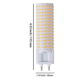 BesYouSel Bombilla LED G12 de maíz, base G12, 18 W, no regulables, 3000 K, luz blanca cálida, 2700 lm, 85 V-265 V, luz súper brillante para el hogar, oficina, arañas, apliques, fábrica de almacén, paquete de 2