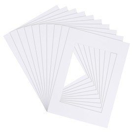 10pcs Picture Mounts 8 x 6, Cardboard Photo Mount for Frames, White Card Mounts for 6 x 4 Prints, Picture Frame Inserts Mounts to Fit 6 x 4 Image