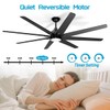 wurzee 72 inch Ceiling Fans, 3CCT LED Reversible DC Motor,