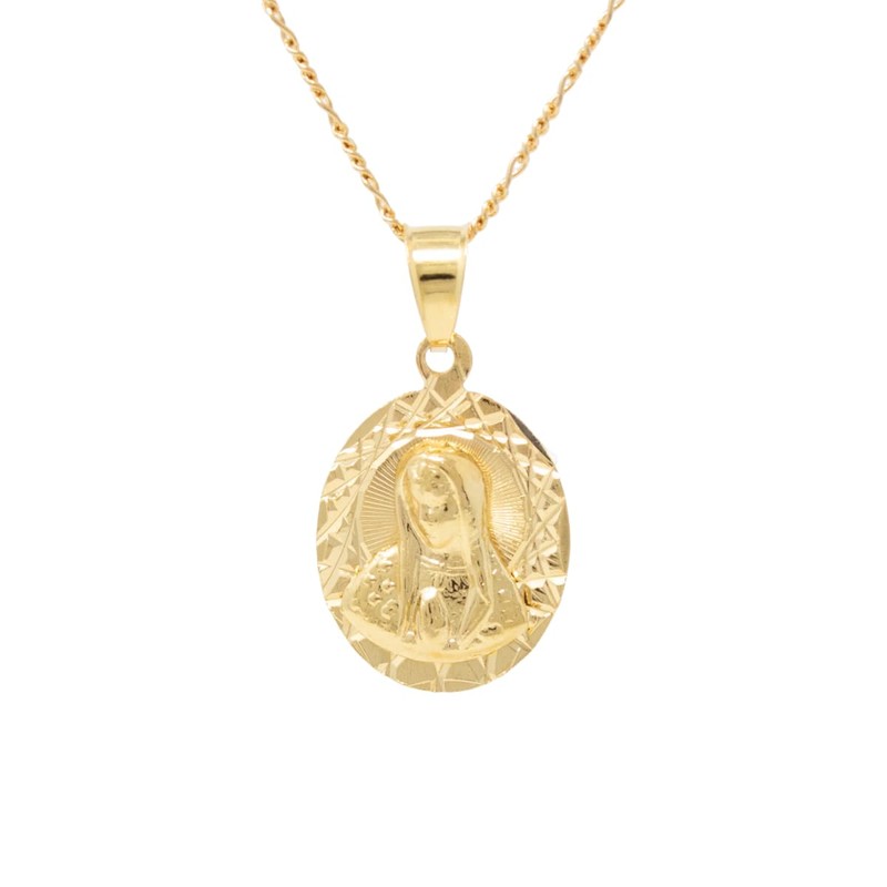 Collar con medalla de la Virgen de Guadalupe Chapa de