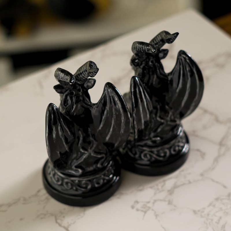 Pacific Giftware Dark Elegance Baphomet Salt and Pepper Shakers