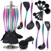 Silicone Kitchen Utensils Set for Cooking, 17pcs Cooking Utensils Set