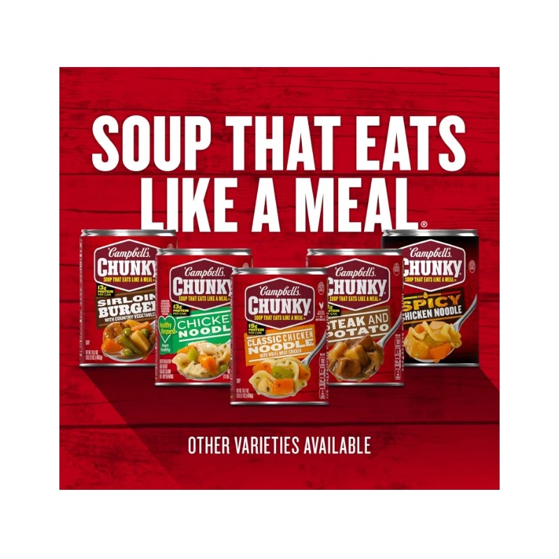 Campbell's Chunky Soup Chili Mac 16.3 Oz Can Case of