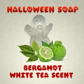 Relaxcation 1 Halloween Soap GHOST Bergamot White Tea Scent