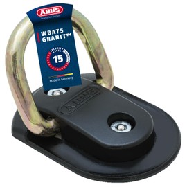 ABUS Ancoraggio a parete e a pavimento Granit WBA 75 - Ancoraggio di fissaggio per bicicletta, moto o scooter - Antifurto per garage, cantine, pareti domestiche - Nero, Taglia unica