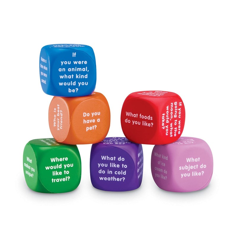 Learning Resources Conversation Cubes -Ages 6+, Foam Cubes for Social