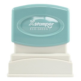 Xstamper 2023 Pre-Inked 2-Color Stock Stamp "FAXED", Impression Size: 1/2" x 1-5/8", Blue/RED