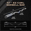 4FT Ez Curl Barbell Bar, O-Lympic Barbell Curl Bar with