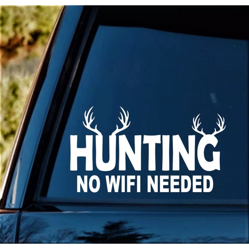 Bluegrass Decals Deer Hunting No Wifi Needed Decal Sticker for