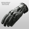 RIDEZ RLG2201-GR-M Motorcycle Genuine Leather Gloves, Smartphone Compatible, Men's Protector,