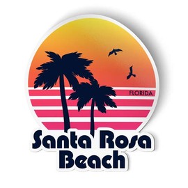 Squiddy Santa Rosa Beach Florida - Vinyl Sticker Decal for Phone, Laptop, Water Bottle (3" high)