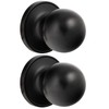 HOSOM 2 Pack Dummy Door Knob Matte Black Dummy Door